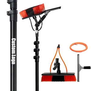 Made in China Com Light Weight Telescopic Water Fed Window Cleaning Brush High Pressure Washing System Telescopic Mast