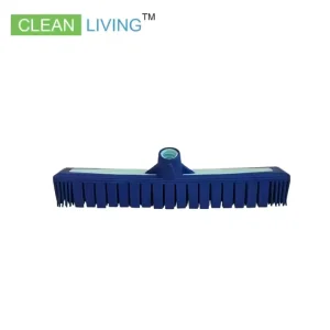 Magic Clean Telescopic Handle Sweeper Rubber Bristles Pet Hair Lint Removal Device Dustpan Broom Set