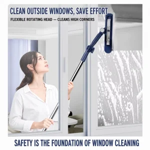 Magnetic Double-Sided Window Cleaner Squeegee Glass Wiper High-Rise Outside Window Cleaning Household Tool