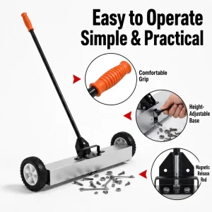 Magnetic Pickup Device Workshop Iron Filings Removal Vehicle Heavy Duty Holds up to 35 LBS Original Factory in China