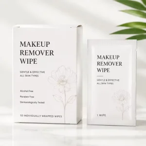 Makeup Remover Wipes Silky Hypoallergenic Unscented with Natural Aloe Vera Extract for Daily Facial Cleansing Customizable