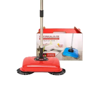 Manual 360° Hand-Push Floor Sweeper Broom with Dustpan