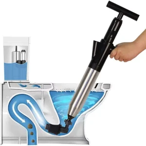 Manual Air Toilet Plunger Drain Unblocker with No Chemical Needed