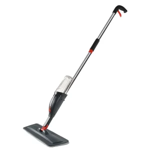 Manual Lazy Water Flat Spray Mop 360 Rotating Head Refillable Design for Indoor Outdoor Floor Cleaning Steel Pole
