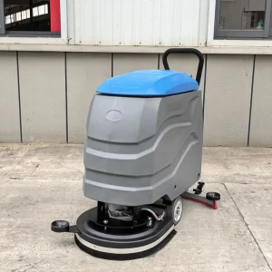 Manual Push Walk-Behind Floor Scrubber for Warehouses with 18-Inch Brush and 2800 m²/h Efficiency