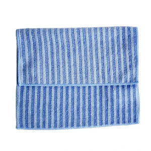 Manufacture Microfiber Mop Cleaning Cloth Towel Stripe Rags Table Lint Free No Water Marks Household Kitchen for Floor