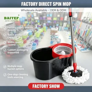 Manufacturer Best Seller Modern Design 360 Degree Rotating Magic Round Mop Set Bucket Wheels Extendable Handle 700ml Capacity