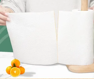 Manufacturer Custom Silk Screen Printed 2 Ply Absorbent Kitchen Paper Towels Roll High Quality Disposable Virgin Wood