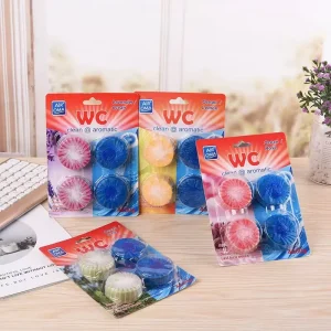 Manufacturer Customizable Solid Blue Bubble Toilet Cleaner 2/4/5/6 Pcs Pack OEM Toilet Treasure