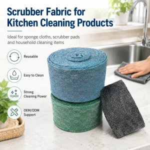 Manufacturer Customized Semi-Finished Polyester Raw Material Scouring Pad Rolls