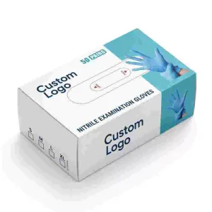 Manufacturer Disposable Gloves Packaging Box Color Printing Paper Box for Household Disposable Gloves