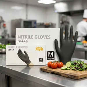 Manufacturer Disposable Thick Blend Nitrile Gloves Powder-Free Latex-Free Food Grade Protective Gloves