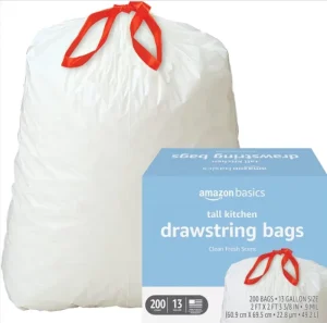 Manufacturer Household Black Colored Disposable Drawstring Garbage Bags with Logo
