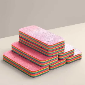 Manufacturer Household Large Thick Fiber Kitchen Sponges and Scouring Pads