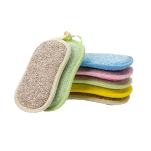 Manufacturer Kitchen Dishwashing Sponge Double-Sided Microfiber Scrub Sponge Reusable Cleaning Scouring Pads