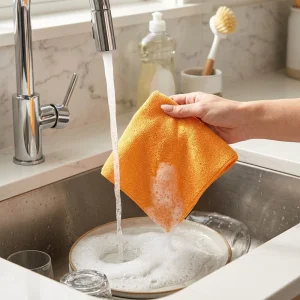 Manufacturer Microfiber Kitchen Towel Dish Washing Absorbent Cleaning Rags for Commercial Catering Use