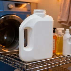Manufacturer Processes Various Types HDPE Laundry Detergent Bottles Fabric Softener Liquid Plastic Buckets Screw Screen Printed