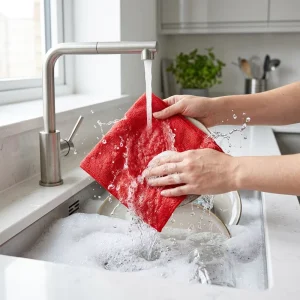 Manufacturer Reusable Anti Grease Quick Dry Dish Drying Rags Cloth for Restaurant Catering Microfiber Towel