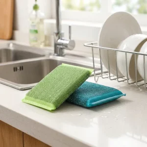 Manufacturer Supplier Reusable Rectangular Kitchen Sponge Scouring Pad