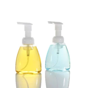Manufacturer Supplies 300ml PET Transparent Smooth Foam Face Hand Wash Sanitizer Foaming Pump Screen Printed Liquid Soap Bottle