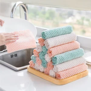 Manufacturers Cleaning Custom Dish Cloth Printed Drying Wash Kitchen Dish Towel