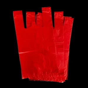 Manufacturers Custom Logo Printed Durable PE Plastic Red 55 Gallon Garbage Trash Bag