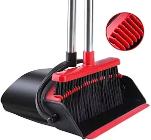Manufactures Top Seller Telescopic Long Handle Folding Windproof Broom and Dustpan Set Dust Broom