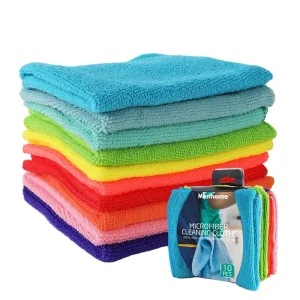 Masthome Eco-Friendly 10PCS Recycled PET Cleaning Rags Microfiber Kitchen Cleaning Cloths Multicolor Dish Cloths