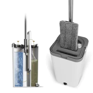 Masthome Wet and Dry Separate Microfiber Cleaning Mop with Hands Free Bucket Mop and Easy to Use