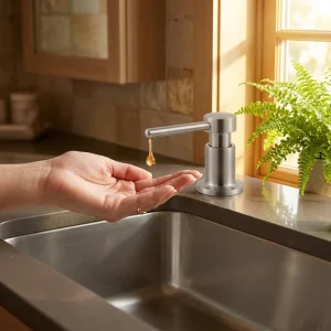 Matte Kitchen Sink Soap Dispenser with Stainless Steel Pump Head and 350ml 500ml 1000ml PE Bottle