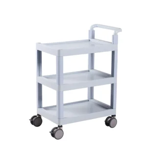 Medical ABS PP Plastic Hospital Nurse Medicine Plastic Three Layer Trolley Nursing Cart with High Quality