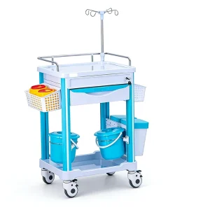 Medical Aluminum Alloy ABS Plastic Portable First Aid Cart Hospital Hotel Workshop Supermarket Use Medicine Box Multi Function
