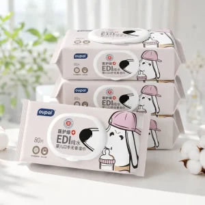 Medical Grade Baby Wipes 80 Pcs EDI Pure Water Chamomile Gentle Unscented for Sensitive Skin OEM ODM