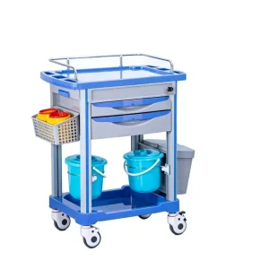 Medical Thickened ABS Plastic Aluminum Alloy Treatment Cart Lightweight Easy Clean Multi Function Hospital Hotel Use Medicine