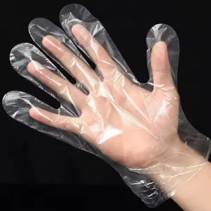 Medium Disposable PE Gloves, Individually Packed, Food-Grade, Soft, Waterproof
