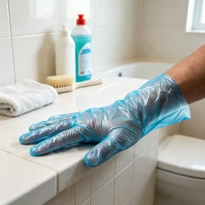 Medium Disposable TPE Gloves Ambidextrous Smooth Texture Heat-Resistant Oil-Resistant Waterproof