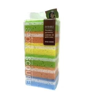 Medium-Duty Colorful Kitchen Cleaning Sponge Scouring Pad