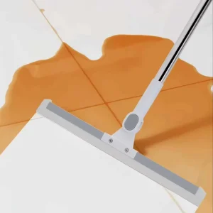 Medium Size Stainless Steel Silicone Floor Scraper Custom Cleaning Squeegee with Plastic Handle Factory Direct