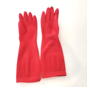 Medium Thickness 38 cm Unlined Latex Household Gloves for Cleaning Dishwashing and Kitchen Use