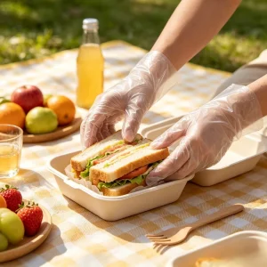 Medium-Thickness Transparent Disposable Food Grade CPE Gloves Waterproof Heat-Resistant Food Service Gloves