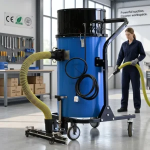 Metal Powder Nails Absorption in High Power Cyclone Industrial Vacuum Cleaner