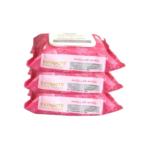 Micellar Water Makeup Removal Wet Wipes Customized Package Facial Cleansing Wet Tissue With Lid