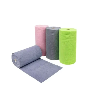 Micro Fiber Eco Customized Towel Rolls Tear Away Cloth Car Kitchen Absorbent Disposable Microfiber Cleaning Cloth Rolls