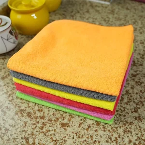 Microfiber 16 x 16 in Reusable Cleaning Cloths 20-Piece Set for Housekeeping and Janitorial Cleaning