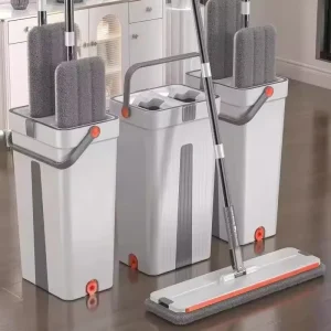 Microfiber 360 Rotating Flat Squeeze Mop with Bucket