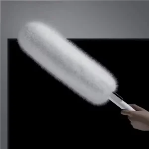 Microfiber Car Fan Duster Lightweight Mini Stainless Steel Washable Wool PP Furniture Cleaning Tool