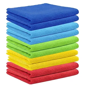 Microfiber Cleaning Cloth (10 Pack 30cm30cm Square Lint Free) Towels for Household Cleaning and Car Care