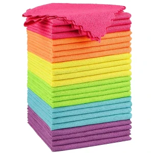 Microfiber Cleaning Cloth Highly Absorbent Cleaning Supplies Lint Free Cloths for Multiple use Clean Rags