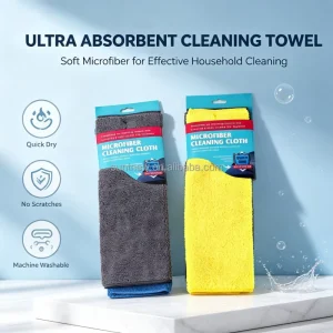 Microfiber Cleaning Cloth Ideal for Professional Housekeeping and Car Detailing