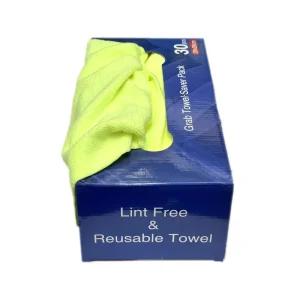 Microfiber Cleaning Cloth Lint Free Shop Towels Reusable Bulk Rags in a Box for Home Kitchen and Car 8 Inch X 8 Inch